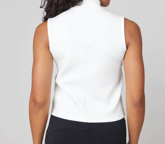 NEW SPANX airessentials mock neck top, white in white - Picture 3 of 4